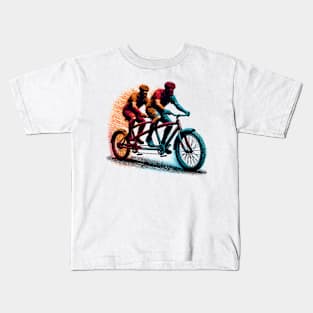 Tandem Bike Kids T-Shirt